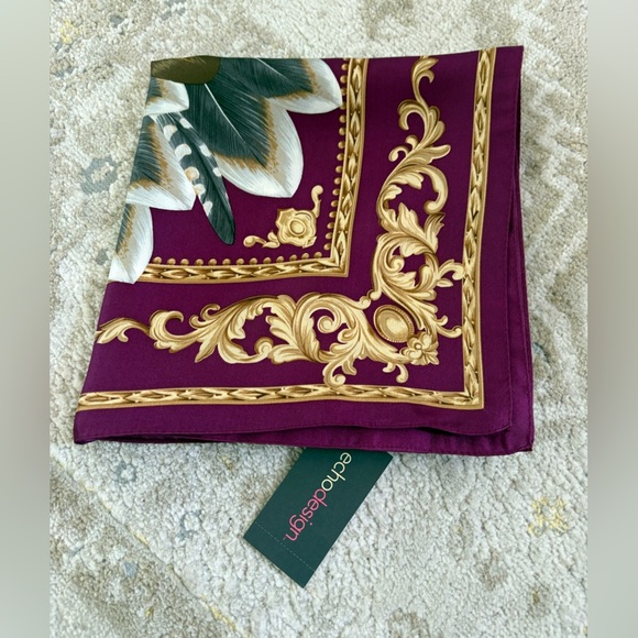 Echo Design Feather Pow Wow Silk Scarf NWT - Picture 4 of 10